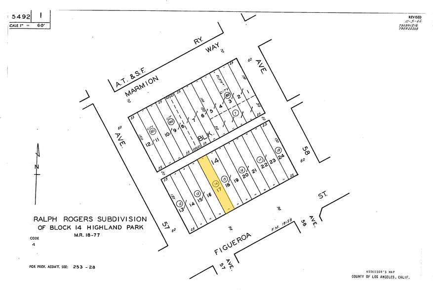 5711 N Figueroa St, Los Angeles, CA for sale - Plat Map - Image 1 of 1