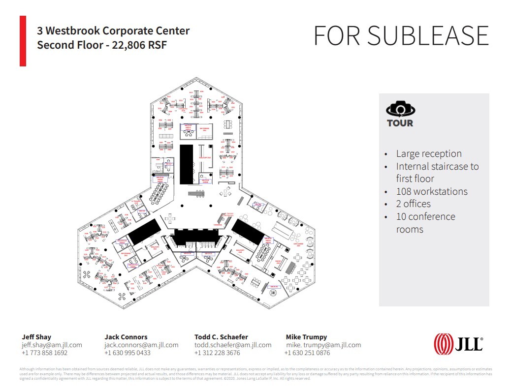 3 Westbrook Corporate Ctr, Westchester, IL for lease Floor Plan- Image 1 of 1