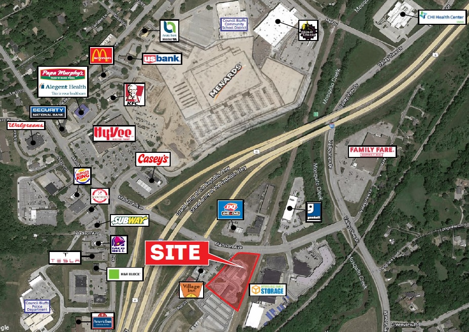 1839 Madison Ave, Council Bluffs, IA for lease Aerial- Image 1 of 5