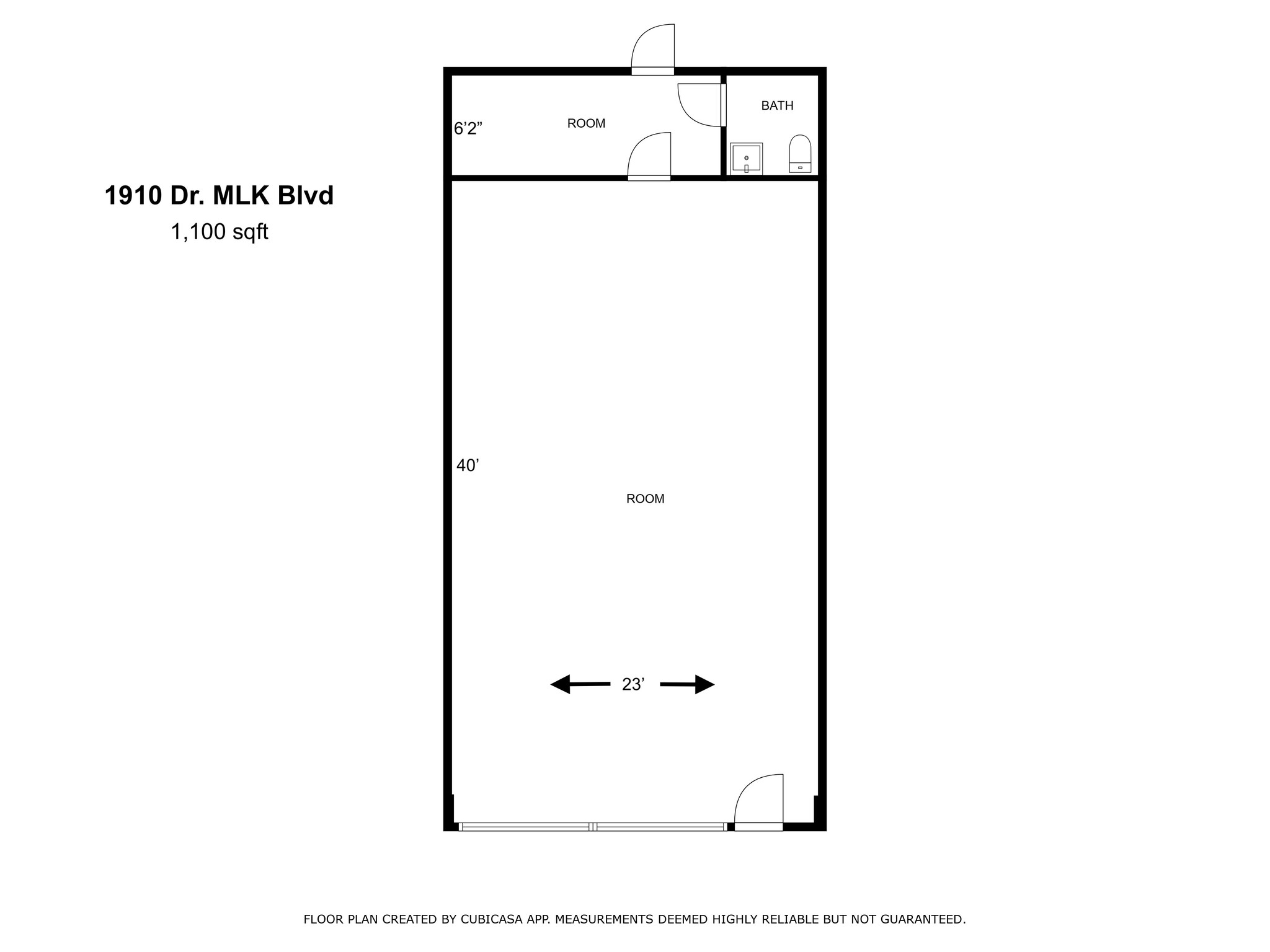 1910 Dr M L King Jr Blvd, New Bern, NC for lease Floor Plan- Image 1 of 1