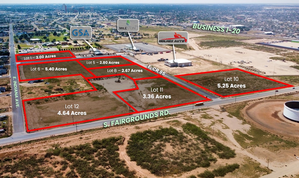 NW Corner of S. Fairgrounds Rd. and Indiana Ave., Midland, TX for sale - Building Photo - Image 1 of 18