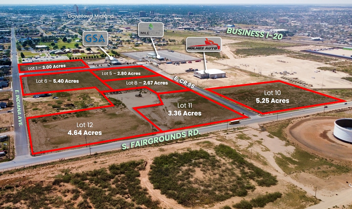 NW Corner of S. Fairgrounds Rd. and Indiana Ave., Midland, TX for sale Building Photo- Image 1 of 19