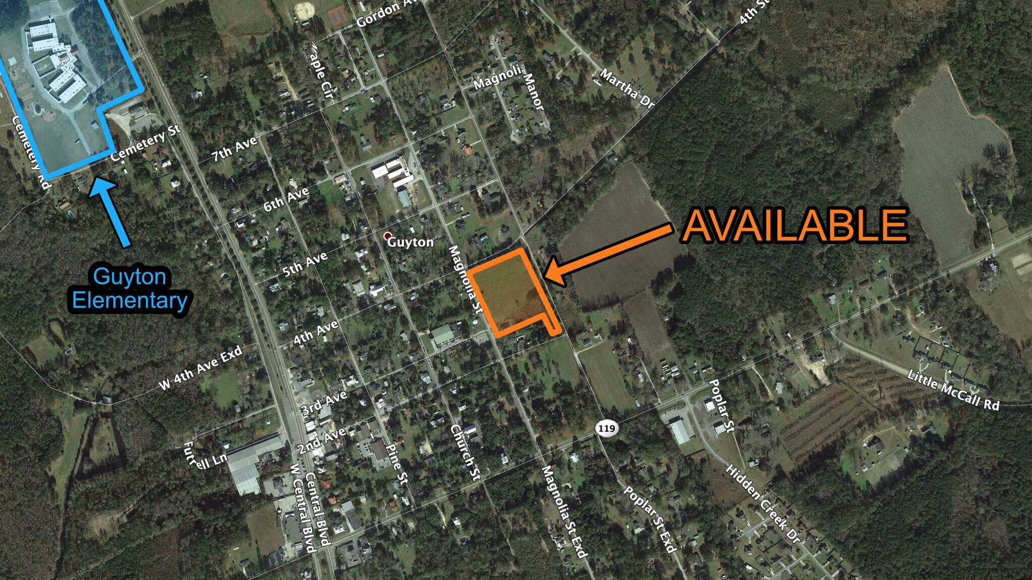 204 Magnolia St, Guyton, GA 31312 Commercial Development Opportunity