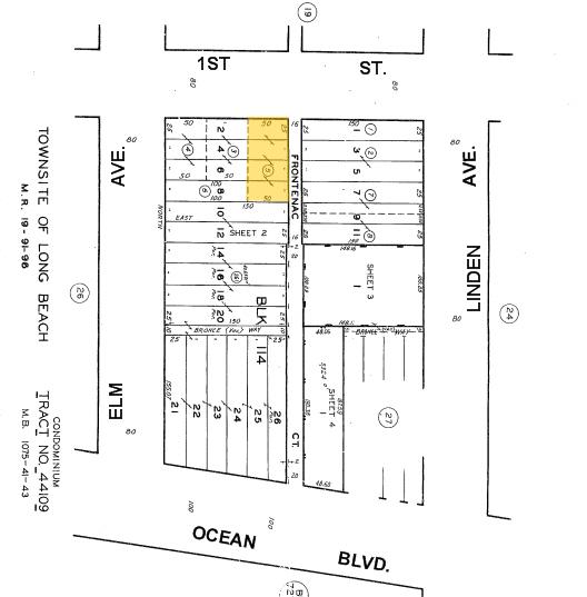 408 E 1st St, Long Beach, CA for lease - Plat Map - Image 2 of 10