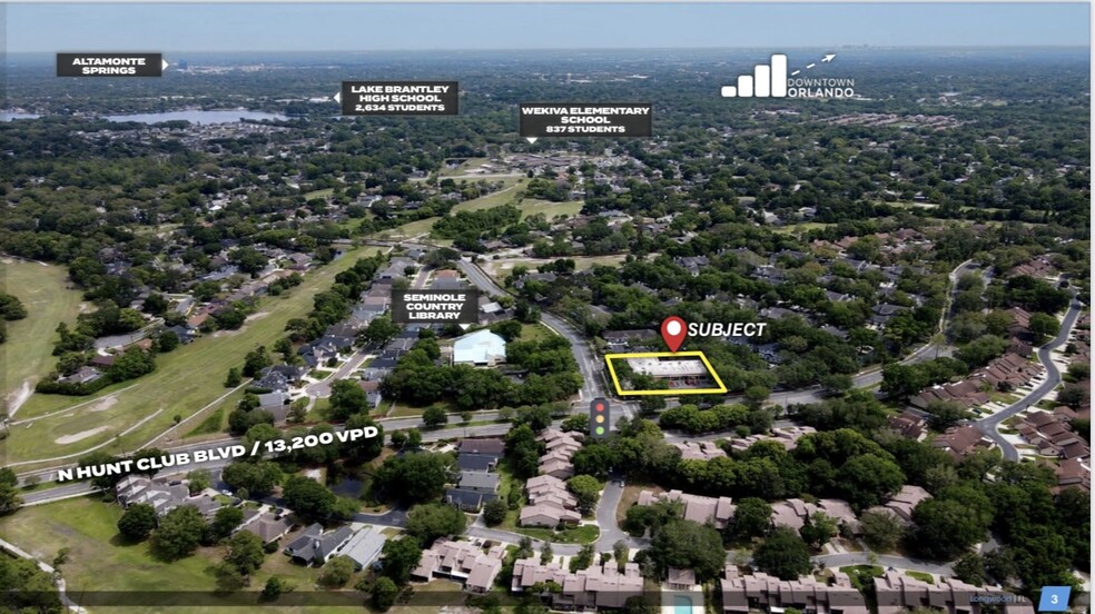 241 N Hunt Club Blvd, Longwood, FL for lease - Aerial - Image 3 of 5