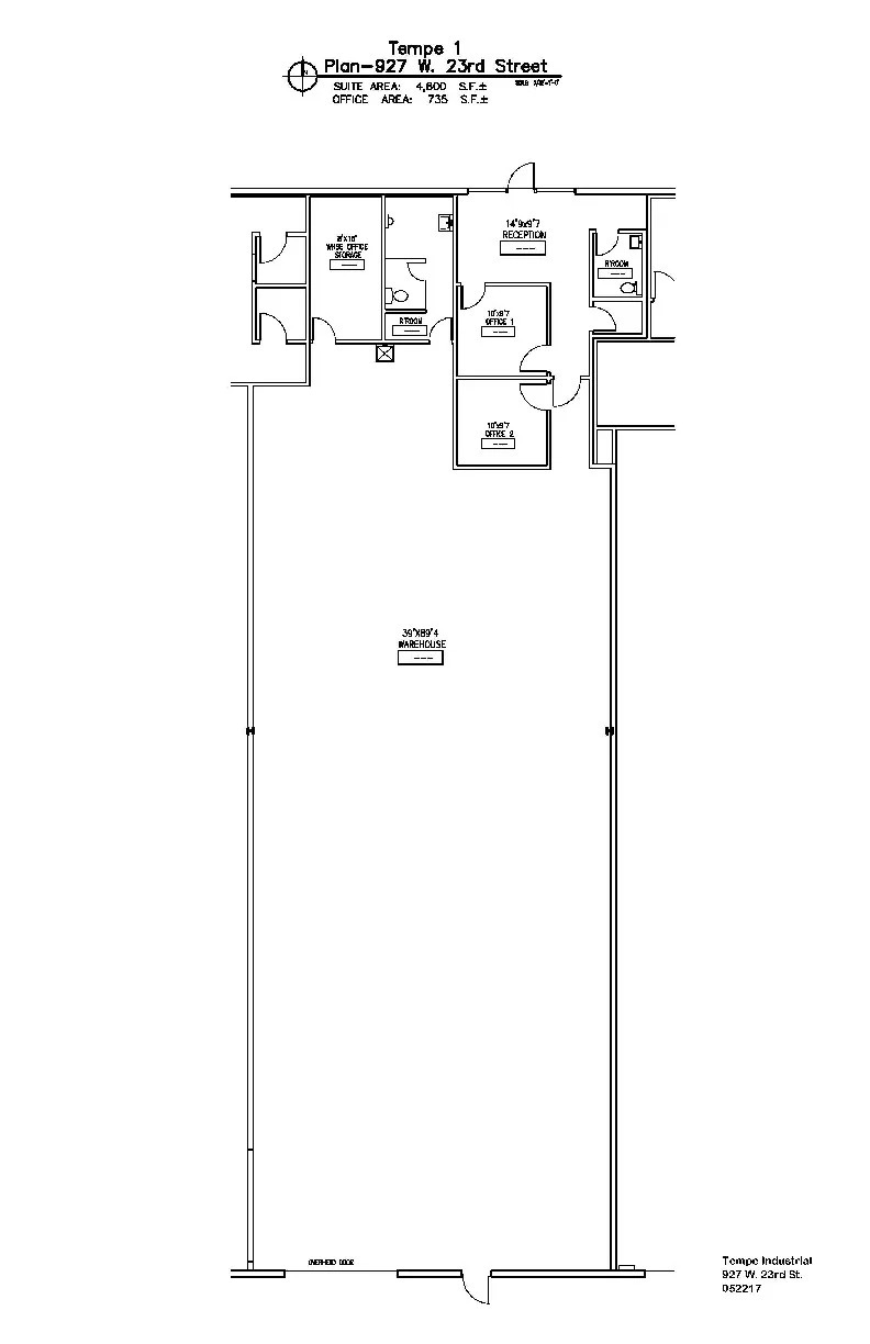 925-1027 W 23rd St, Tempe, AZ for lease Floor Plan- Image 1 of 1