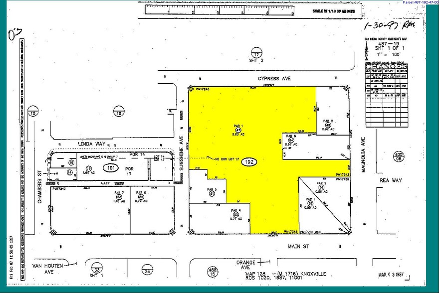 198 W Main St, El Cajon, CA for sale - Plat Map - Image 1 of 1