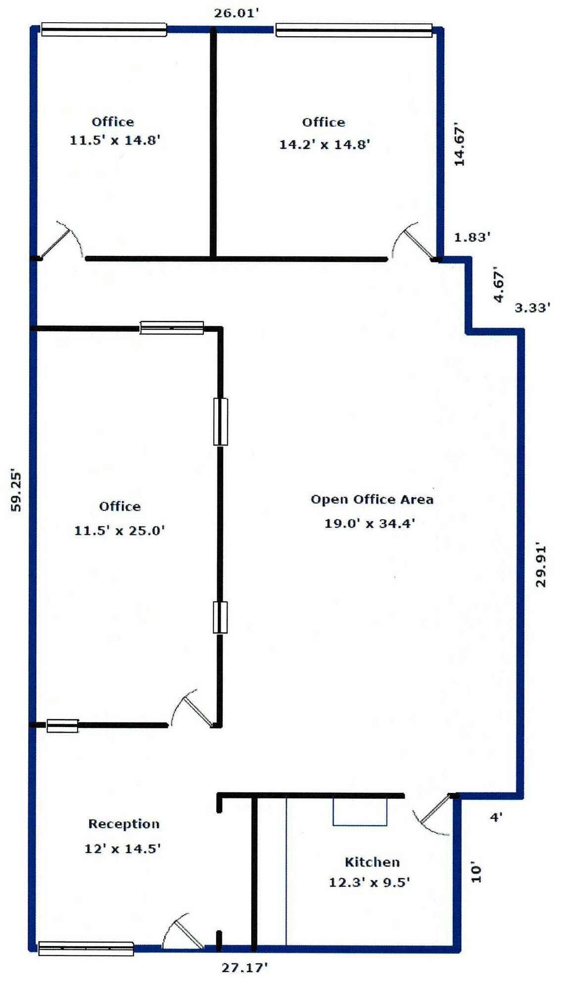 9725 SW Beaverton Hillsdale Hwy, Beaverton, OR for lease Floor Plan- Image 1 of 1