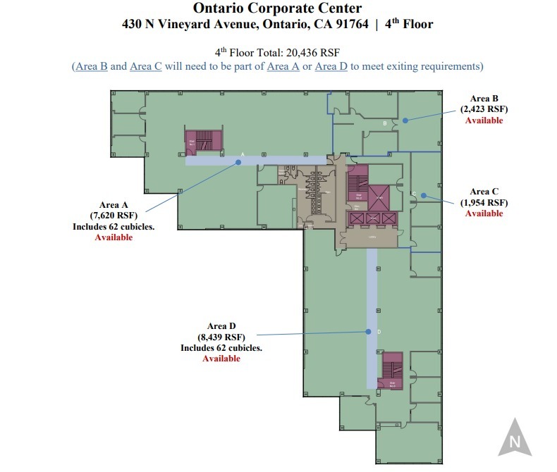 430 N Vineyard Ave, Ontario, CA for lease Floor Plan- Image 1 of 1