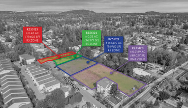 SE Steele St, Portland, OR - aerial  map view