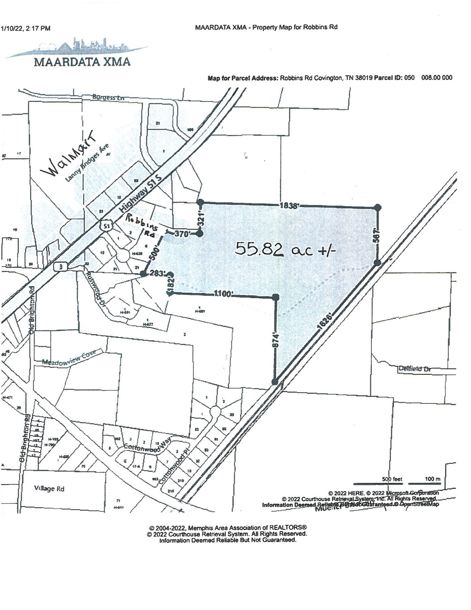Robbins, Covington, TN for sale Plat Map- Image 1 of 1