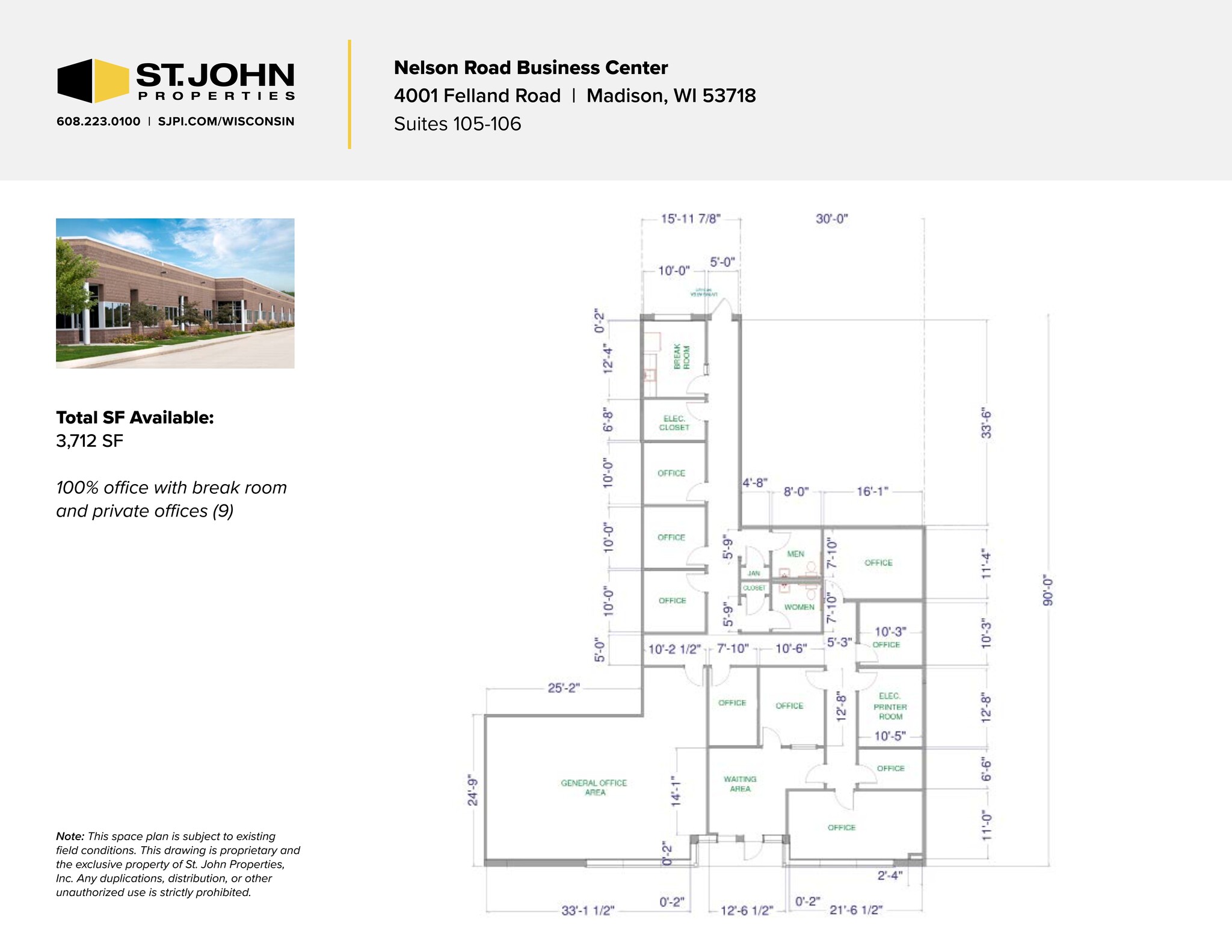 4009 Felland Rd, Madison, WI for lease Site Plan- Image 1 of 7