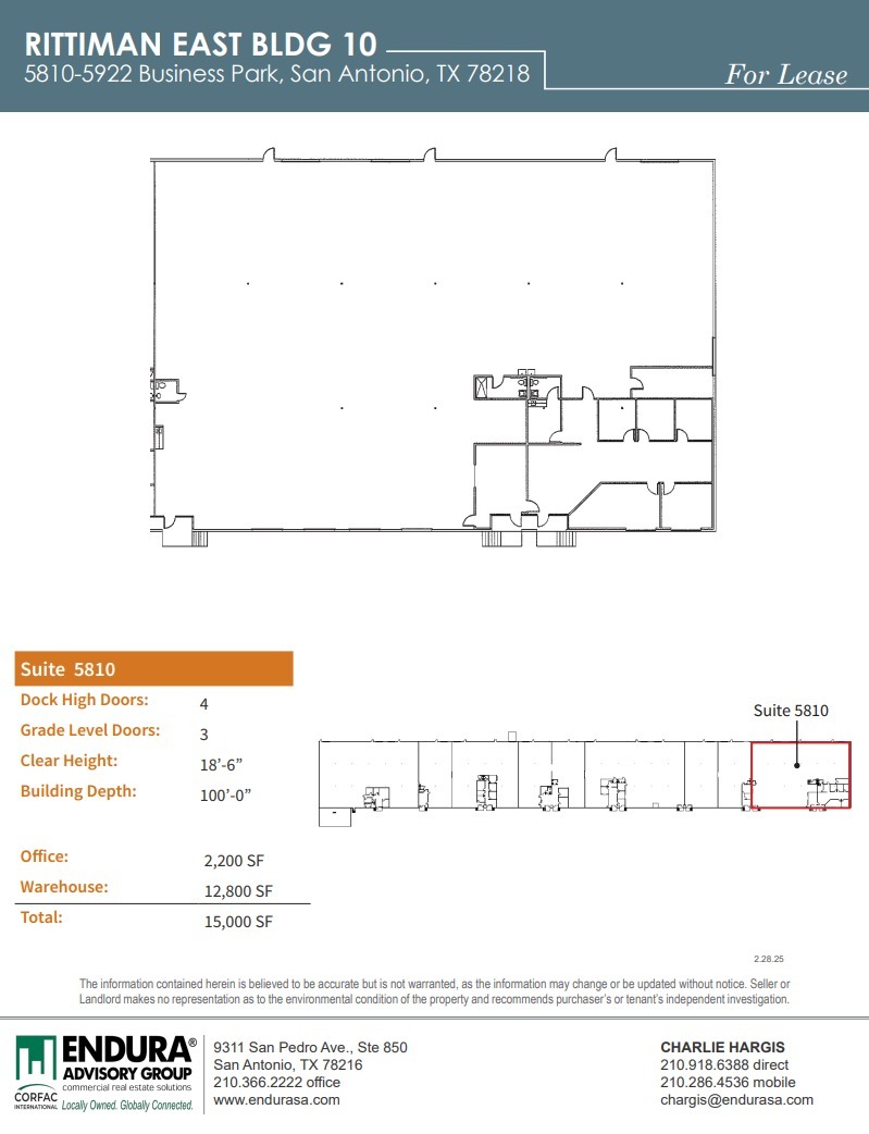 5810-5922 Business Park, San Antonio, TX for lease Floor Plan- Image 1 of 1