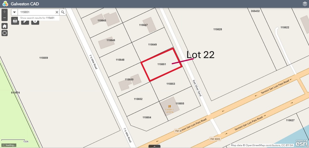 000 East Silver Sands, Galveston, TX for sale - Plat Map - Image 1 of 4