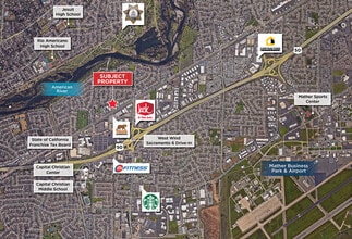 9545 Folsom Blvd, Sacramento, CA - AERIAL map view