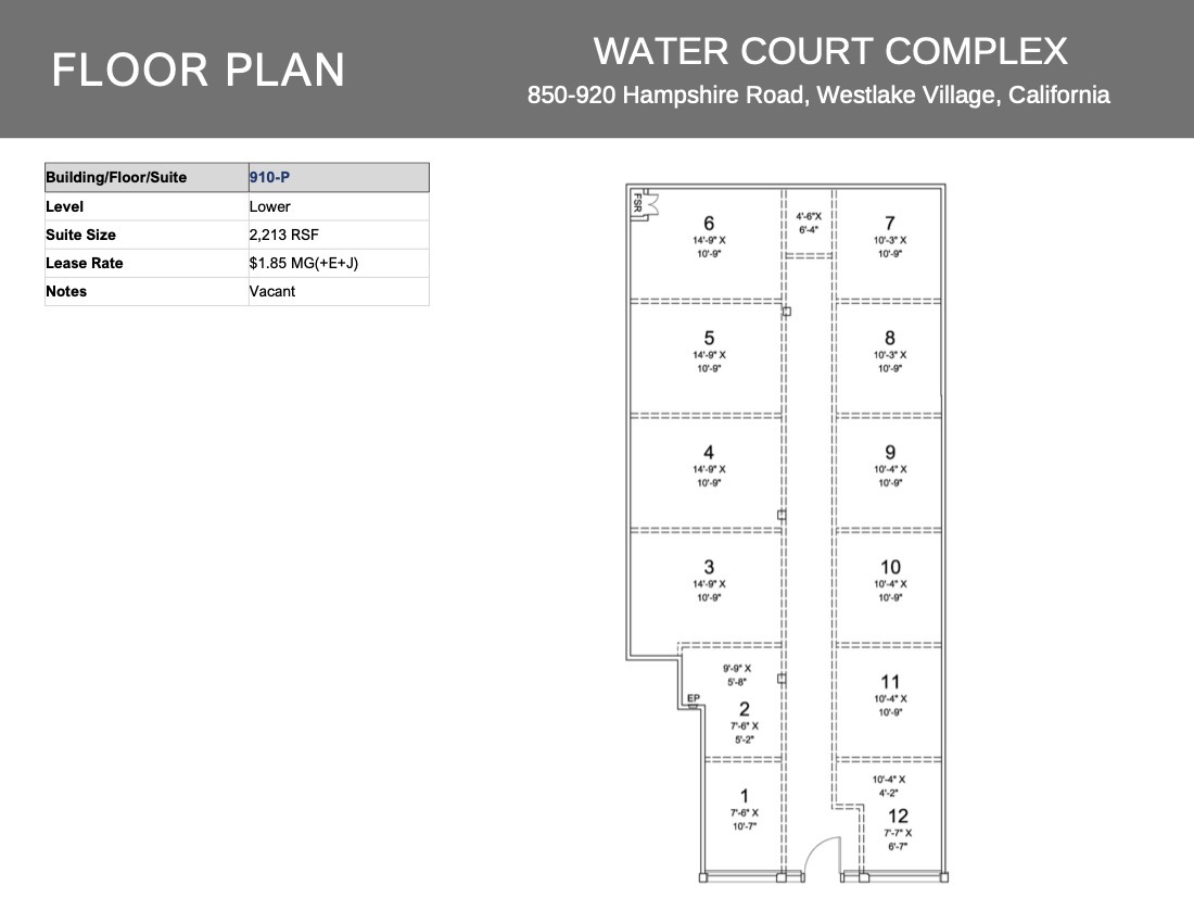 850 Hampshire Rd, Westlake Village, CA for lease Floor Plan- Image 1 of 1