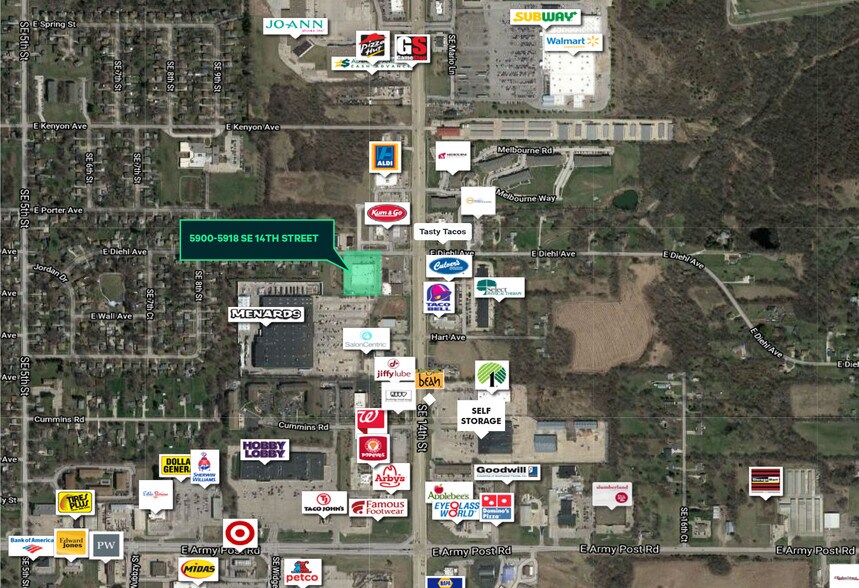 5900-5904 SE 14th St, Des Moines, IA for sale - Aerial - Image 1 of 1