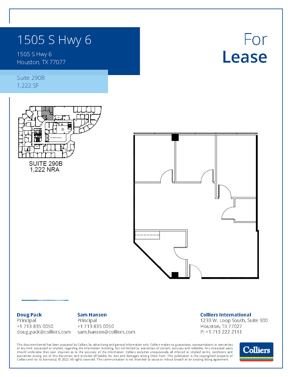 1505 S Hwy 6, Houston, TX for lease Floor Plan- Image 1 of 1