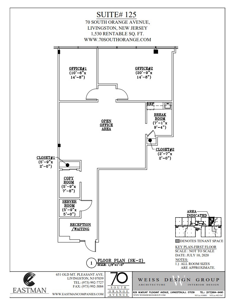 70 S Orange Ave, Livingston, NJ for lease Floor Plan- Image 1 of 1