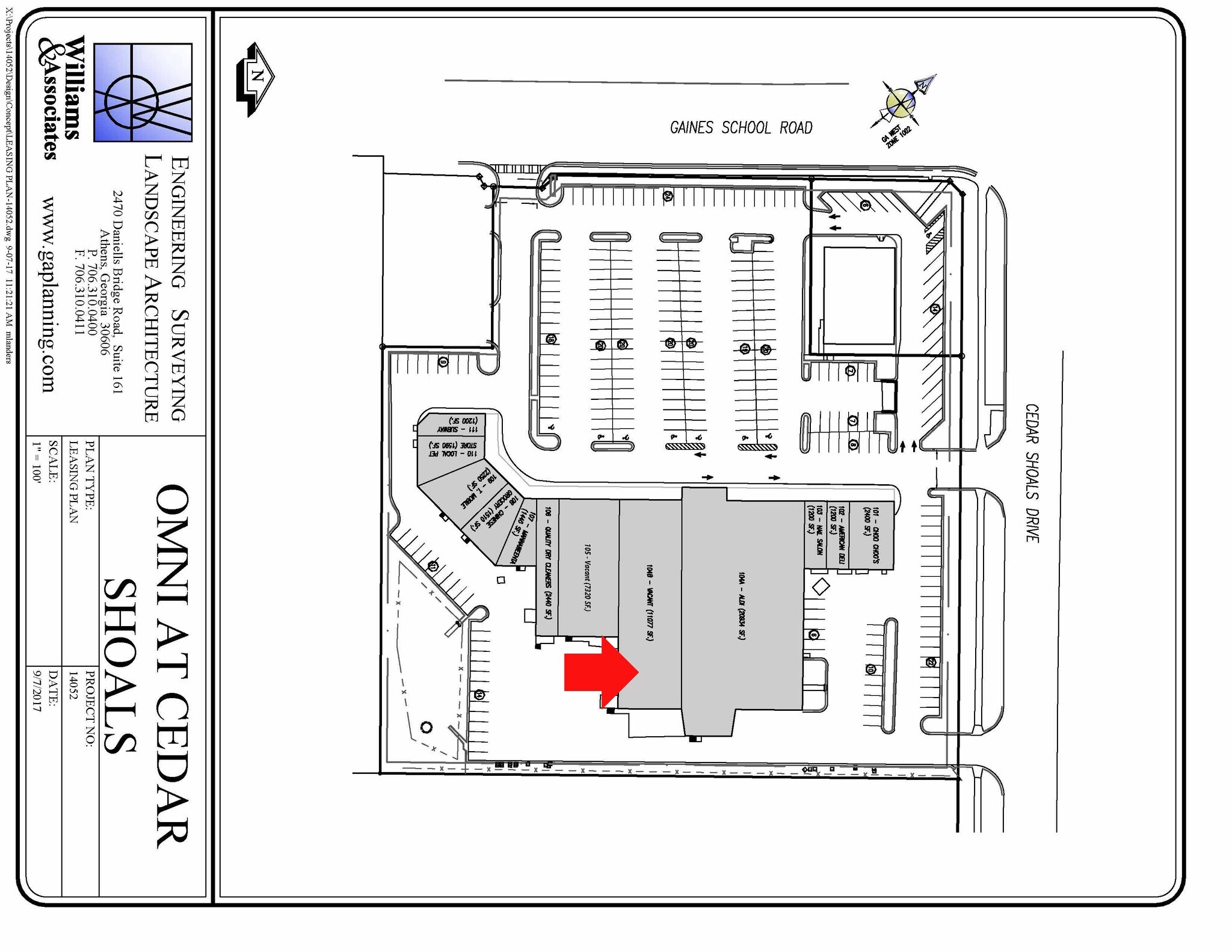 1055 Gaines School Rd, Athens, GA for lease Site Plan- Image 1 of 1