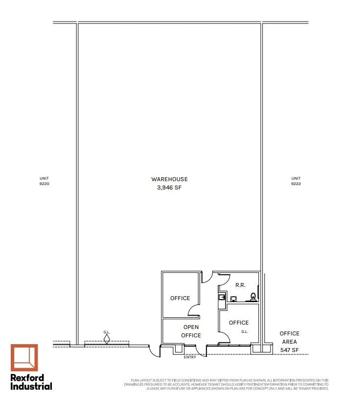 9220-9268 1/2 Hall Rd, Downey, CA for lease Floor Plan- Image 1 of 1