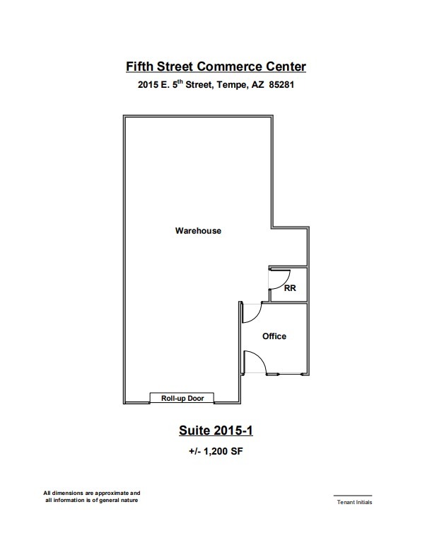 2009 E 5th St, Tempe, AZ for lease Floor Plan- Image 1 of 1