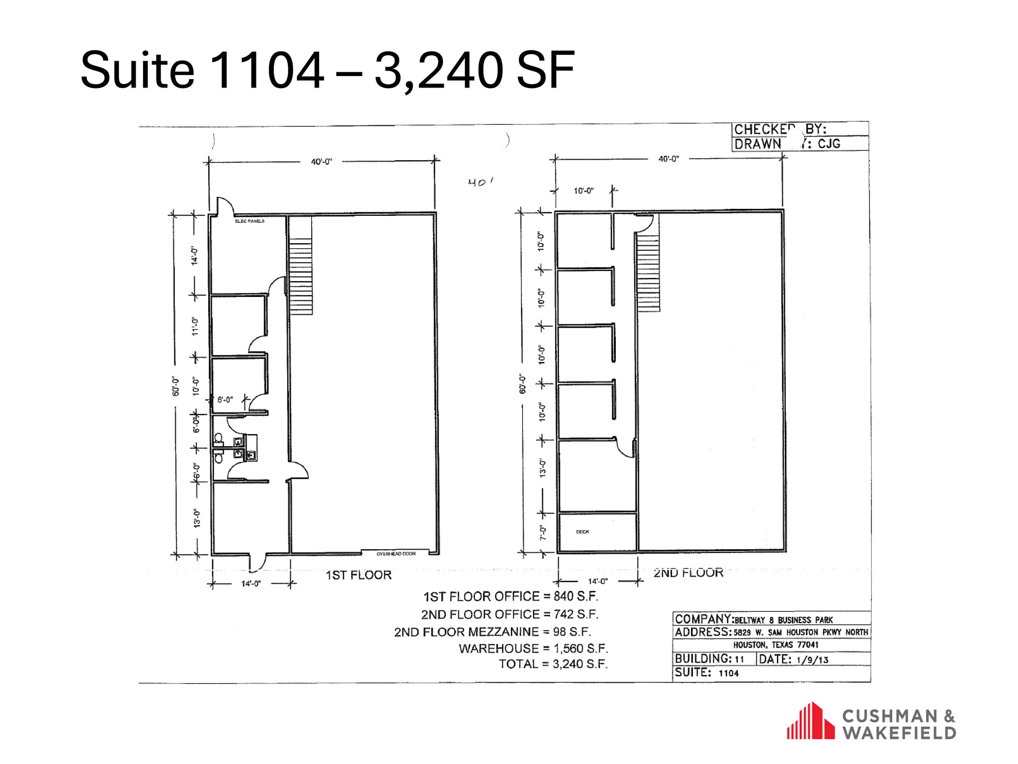 5829 W Sam Houston Pky N, Houston, TX for lease Floor Plan- Image 1 of 1