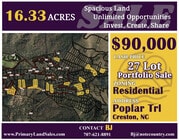 Three Top Mountain Subdivision - 27 Lots! - Campground