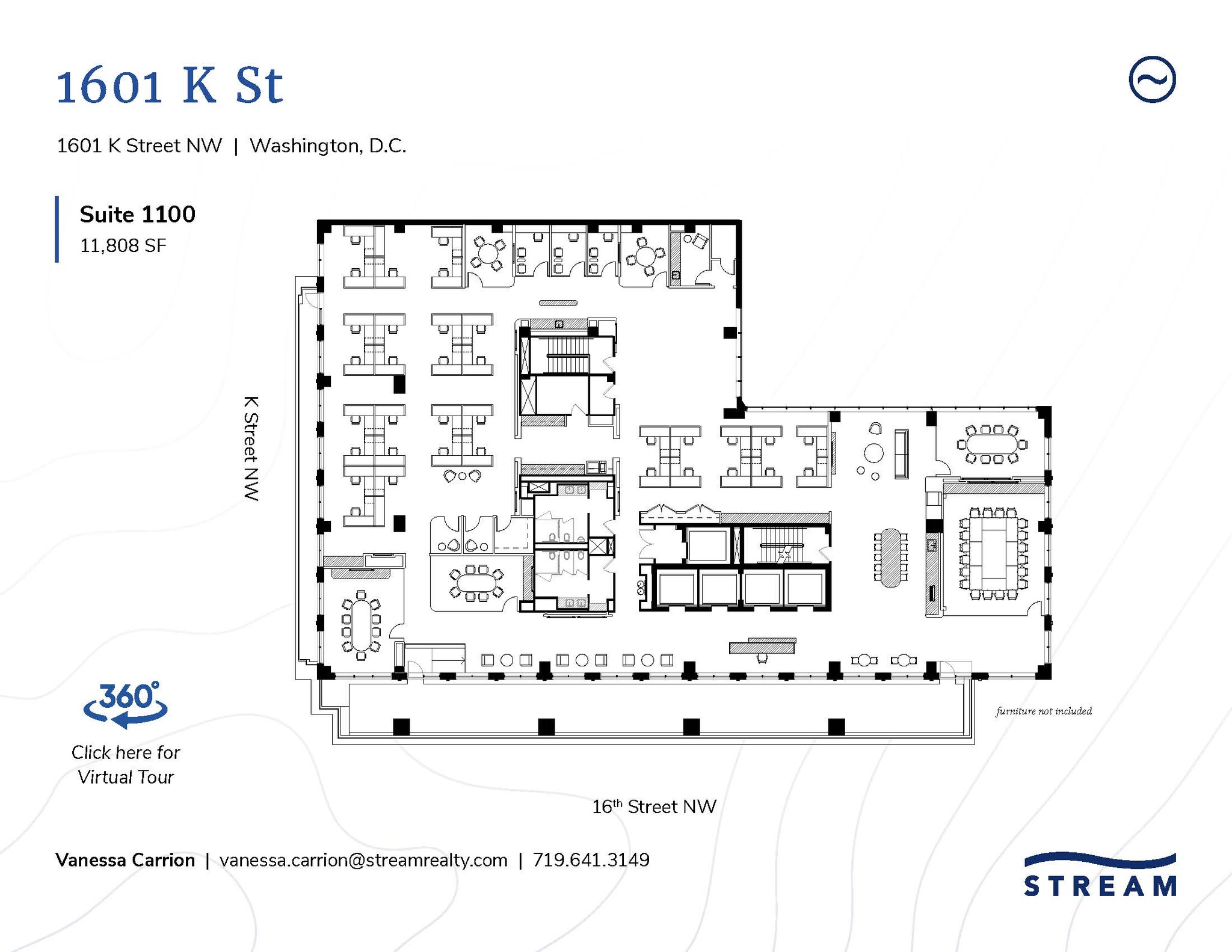 1601 K St NW, Washington, DC for lease Floor Plan- Image 1 of 7