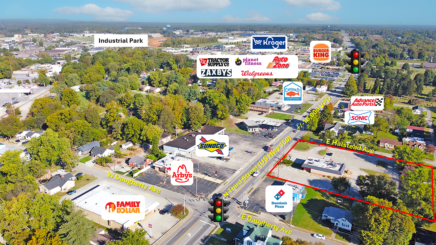 707 N 3rd St, Bardstown, KY for lease Aerial- Image 1 of 9