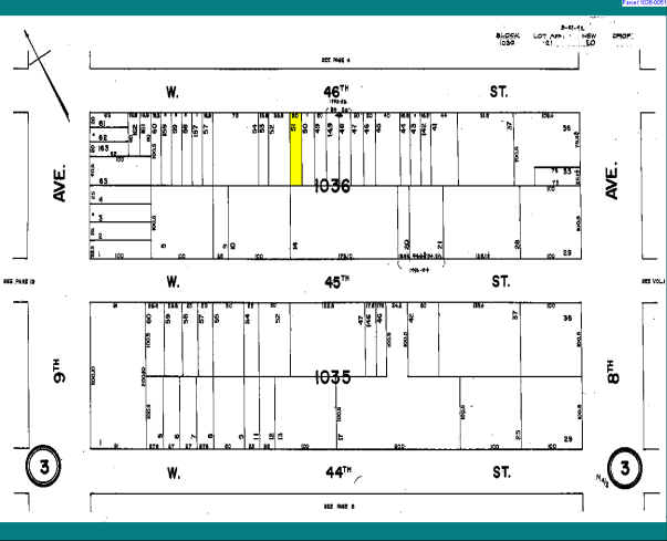 344 W 46th St, New York, NY for lease - Plat Map - Image 2 of 2