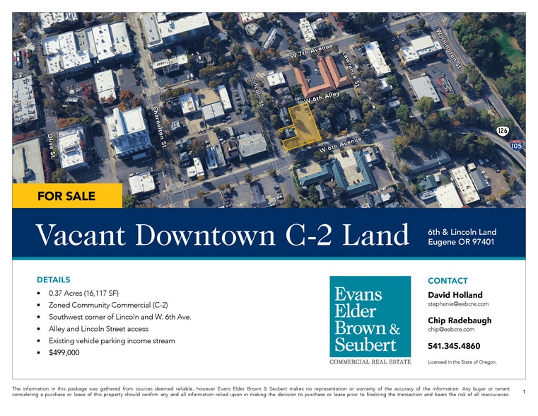 W 6th Avenue & Lincoln Street, Eugene, OR for sale - Building Photo - Image 2 of 6