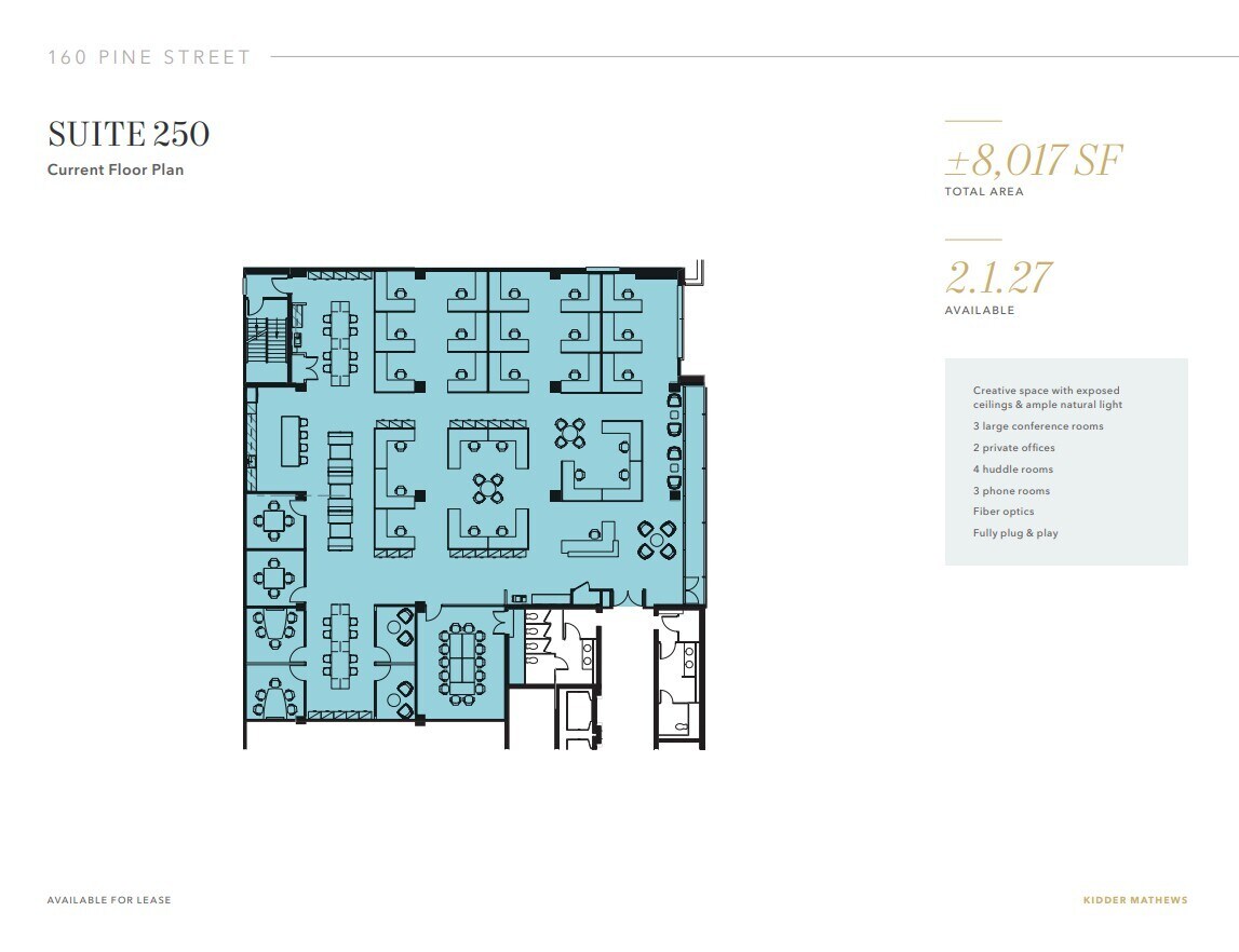 160 Pine St, San Francisco, CA for lease Floor Plan- Image 1 of 1