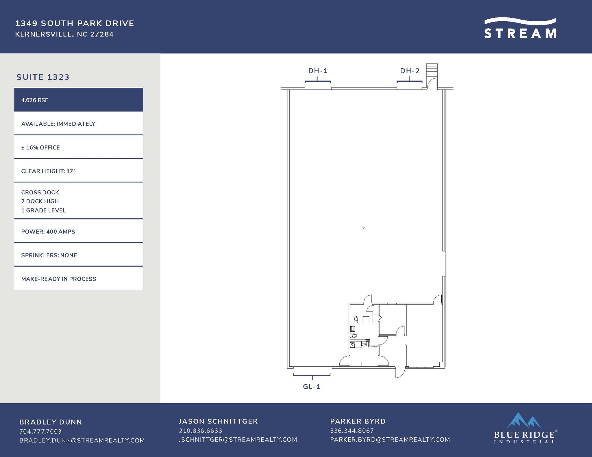 1349 S Park Dr, Kernersville, NC for lease Floor Plan- Image 1 of 1