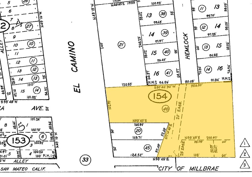 200 El Camino Real, Millbrae, CA for lease - Plat Map - Image 2 of 2