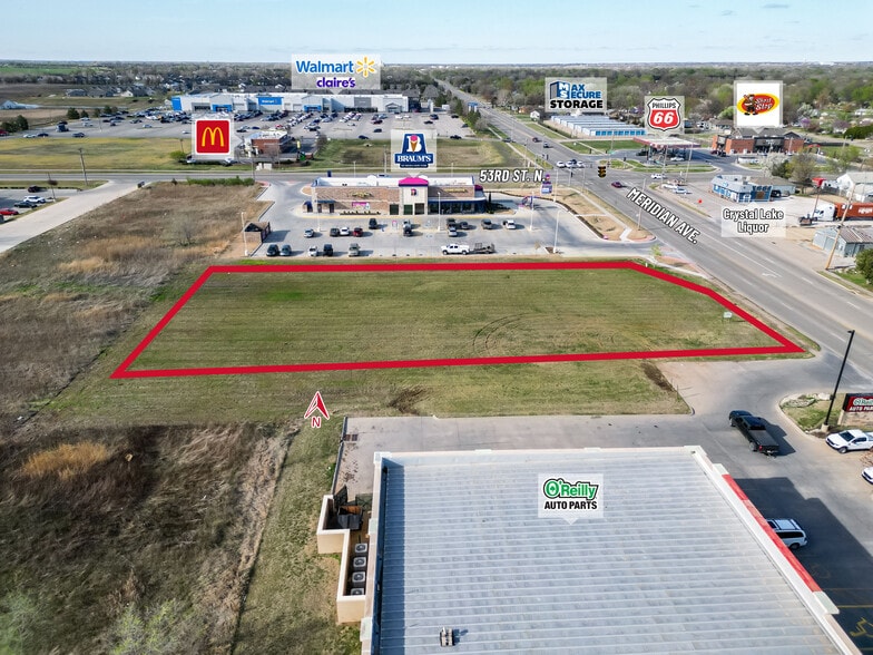 S. of SW/C at Meridian & 53rd St., Wichita, KS for sale - Aerial - Image 2 of 6