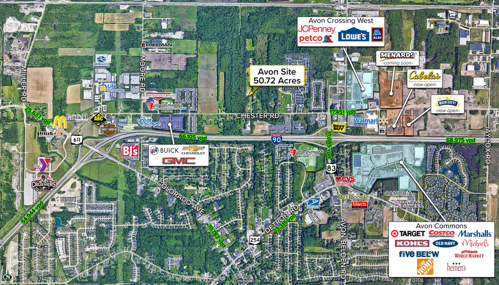 Chester Rd, Avon, OH 44011 50.72 AC Development Opportunity in Avon