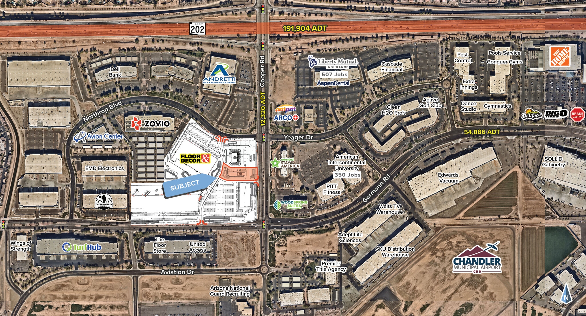 N/NWC Cooper Rd & Germann rd, Chandler, AZ for lease Aerial- Image 1 of 5