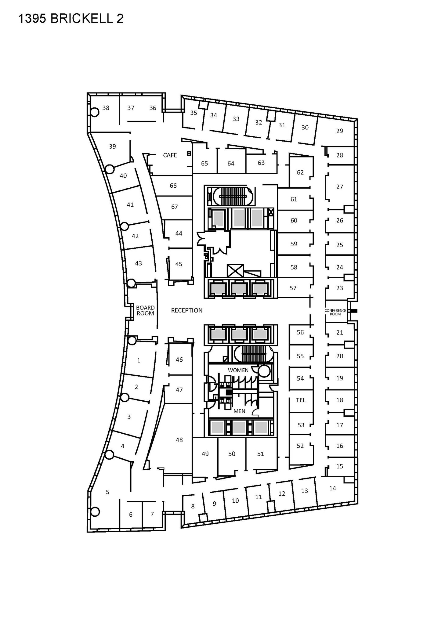 1395 Brickell Ave, Miami, FL for lease Floor Plan- Image 1 of 2