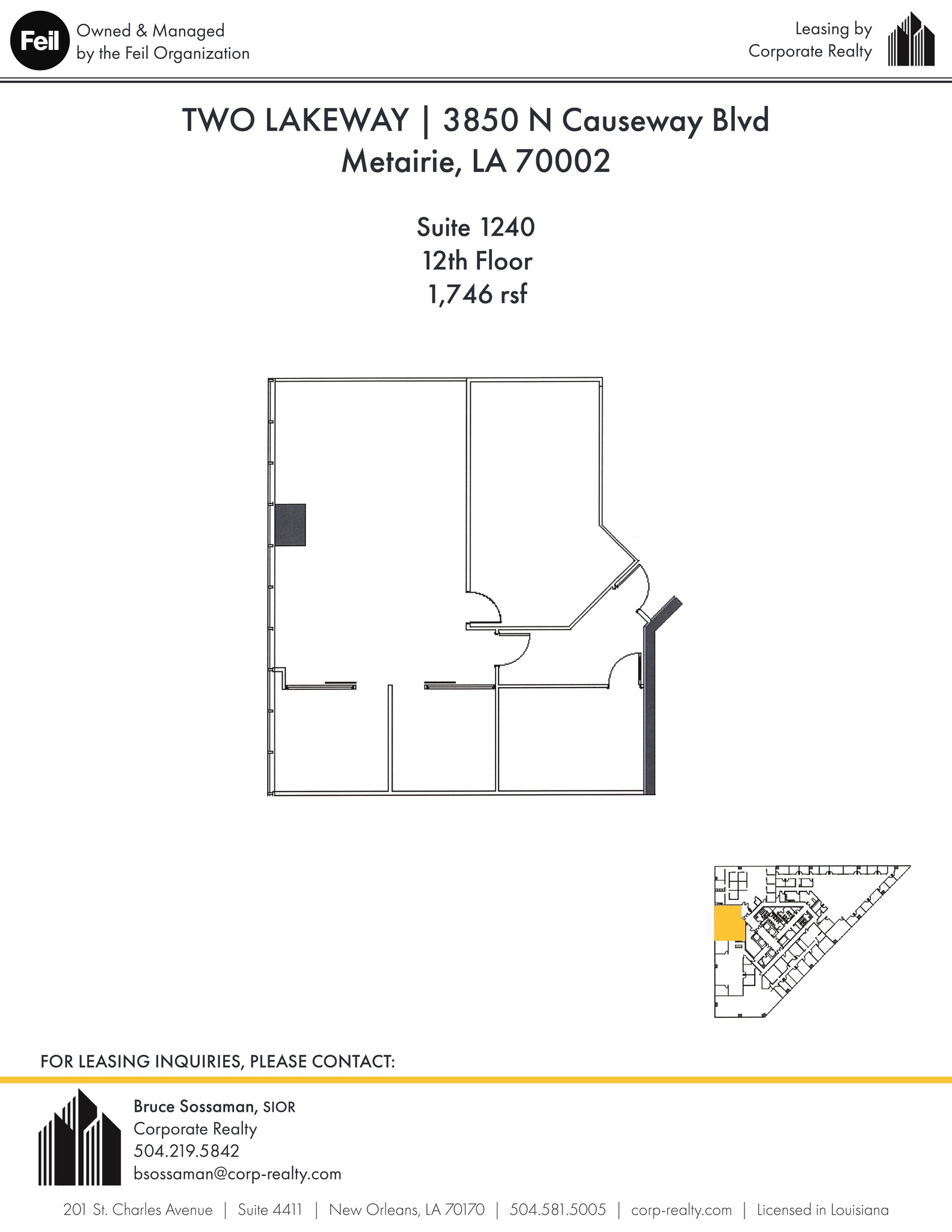 3900 N Causeway Blvd, Metairie, LA for lease Site Plan- Image 1 of 1