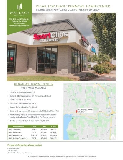 6830 NE Bothell Way, Kenmore, WA for lease Building Photo- Image 1 of 1