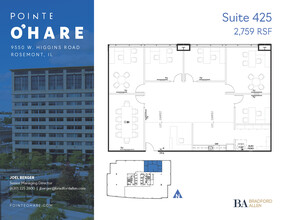 9550 W Higgins Rd, Rosemont, IL for lease Floor Plan- Image 1 of 1