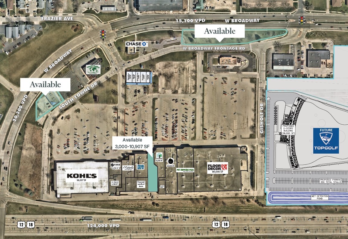 2051 W Broadway, Monona, WI for lease Aerial- Image 1 of 5