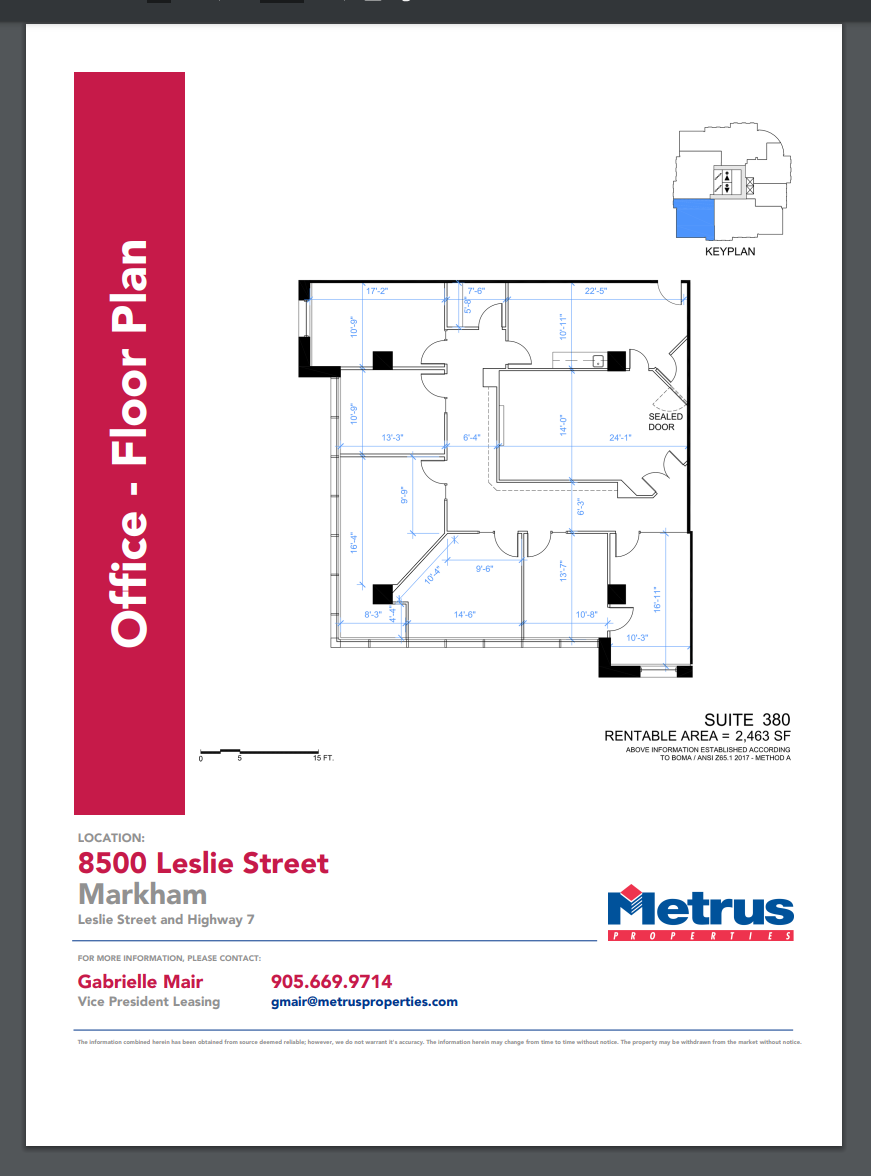 8500 Leslie St, Markham, ON for lease Floor Plan- Image 1 of 1