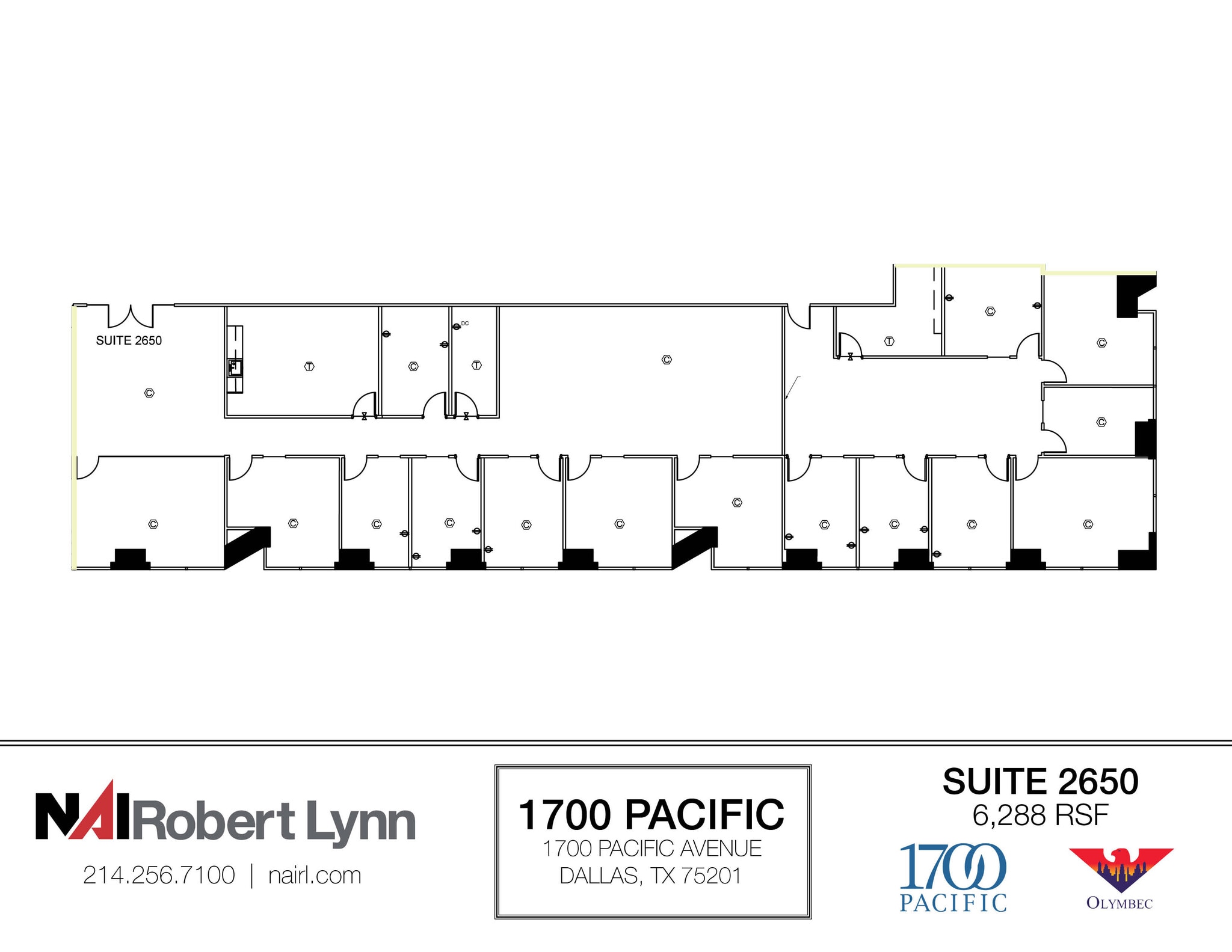 1700 Pacific Ave, Dallas, TX for lease Floor Plan- Image 1 of 1