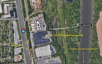 3310 Deepwater Terminal Rd, Richmond, VA - AERIAL  map view - Image1