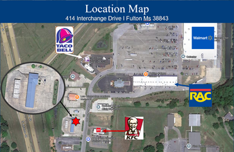 414 Interchange Dr, Fulton, MS - aerial  map view