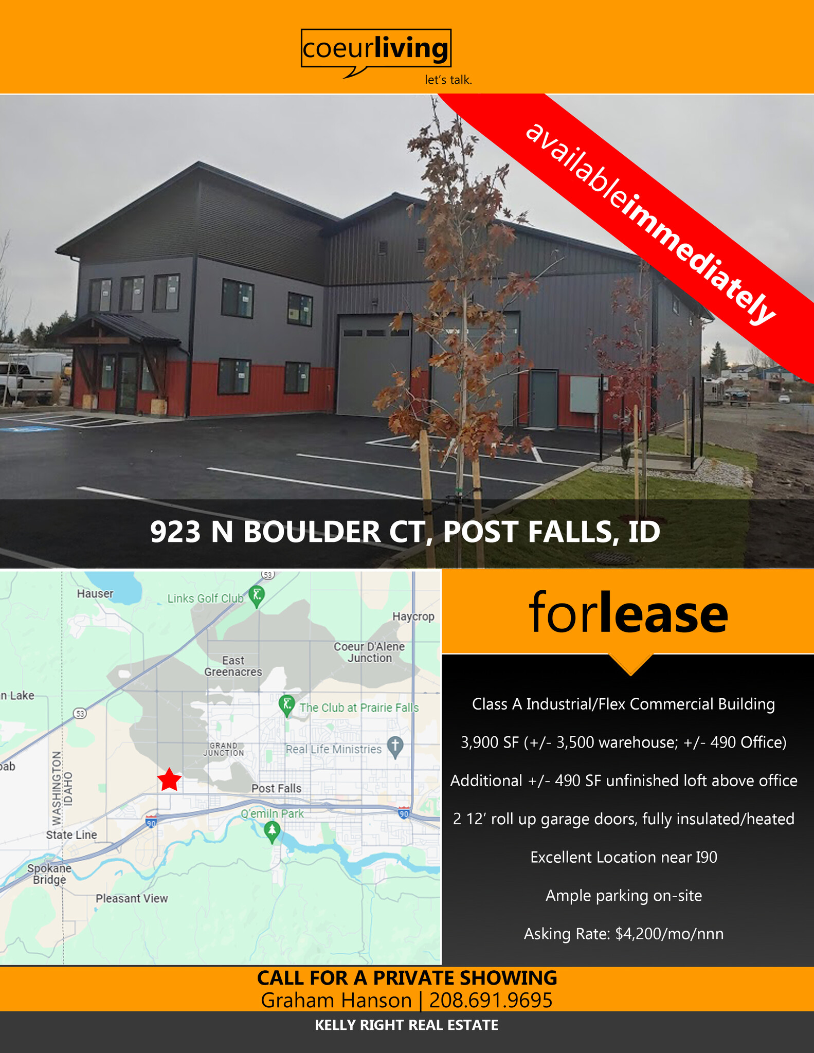 923 Boulder Ct, Post Falls, ID for lease Building Photo- Image 1 of 1