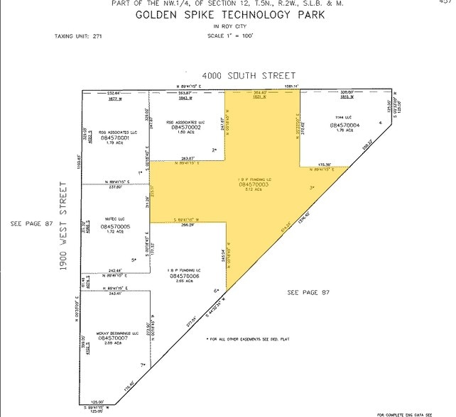 1821 W 4000 S, Roy, UT for lease - Plat Map - Image 2 of 31
