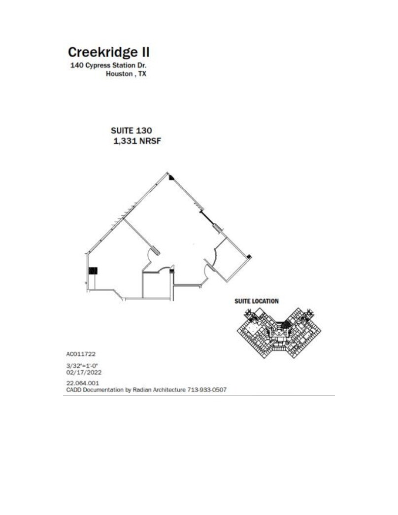 110-140 Cypress Station Dr, Houston, TX for lease Floor Plan- Image 1 of 1